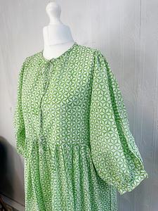 Pur coton Boho coloré confortable vêtements de jour élégant Maxi robe indien bloc impression broderie respirant caractéristique pour l'été décontracté - Product Image 3