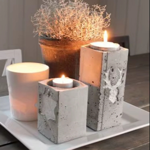 TCE Premium Handmade Concrete <b>Tea</b> <b>Light</b> Holder for Home Decor Table Centerpiece Hotel Restaurant Gift and Interior Styling Use - Product Image 1