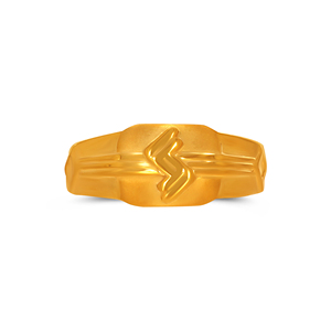 Apex Strike <b>Men</b>’s Gold <b>Ring</b> Premium 18K Yellow Gold <b>Men's</b> Lightning Bolt Signet <b>Ring</b> Modern Statement Luxury Fine Jewelry - Product Image 3