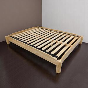 เตียงไม้ยางพาราเตียงขนาดควีนไซส์ B2B เตียงไม้สไตล์เรียบง่ายเฟอร์นิเจอร์ห้องนอนรับประกันการค้า - Product Image 1
