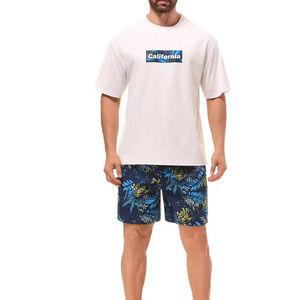 Nouveauté : Ensemble T-shirt et short de sublimation Streetwear, couleur et impression personnalisées, vêtements pour hommes, coton, ensemble 2 pièces - Product Image 5