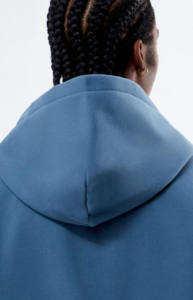 Vente en gros Sweat à capuche unisexe Distrust à fermeture éclair intégrale, bleu ardoise, avec appliqué LA Raw, en mélange de coton respirant, style streetwear, pour hommes - Product Image 4