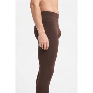Leggings de compression pour hommes à coutures plates, en tissu doux et extensible, pour entraînement et yoga, coupe ajustée, couleur personnalisable - Product Image 3