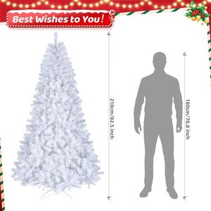 Albero di Natale in PVC da 2,13 m con 1346 rami, 500 luci bianche fredde e 8 modalità di colore automatiche - Product Image 5