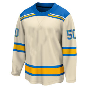 Maillots de hockey sur glace personnalisés de haute qualité pour hommes, vêtements de sport pour adultes, tissu respirant à séchage rapide et anti-humidité pour l'été - Product Image 5