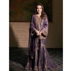 Ensemble Kurti et Plazzo en soie Fendy élégant pour femmes, tenue ethnique tendance, confortable et élégante pour les mariages et les fêtes - Product Image 1