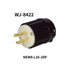 Producto de Taiwán WJ-8422, Enchufe de Bloqueo Giratorio con Conexión a Tierra Estándar de 20A, con Bloqueo de Seguridad, para Conexión de Equipos Eléctricos en Fábricas - Product Image 1