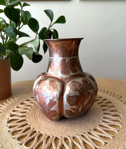 Vintage Rustic Patina Iron <b>Vase</b> Hammered Metal Decorative Bud <b>Vase</b> Rustic Industrial Tabletop Decor wholesale Metal <b>Vase</b> - Product Image 4