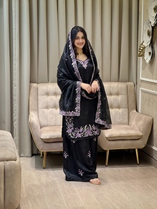 HENIXA CREATION Conjunto de Kurta y Palazzo de Seda FENDY para Mujer, Bordado, Corte Ajustado, con Dupatta y Bordado de Lentejuelas, Ropa Étnica de Diseñador - Product Image 5