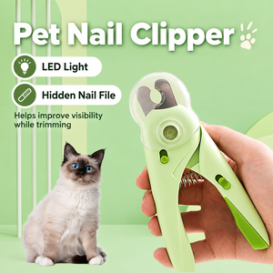 Pet Nail Clipper with LED <b>Light</b> Built-in Nail File Splash Guard Professional <b>Dog</b> Cat Nail Trimmer Grooming Tool - Product Image 1