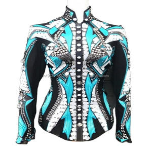 A precio barato personalizado caballo ecuestre transpirable de talla grande a prueba de viento Showmanship chaqueta de caballo de la India - Product Image 3