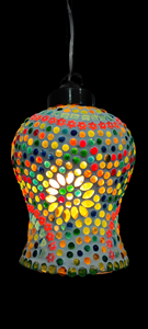 Lámpara de Mosaico de Vidrio Marroquí con Metales Delicados, Lámpara de Mosaico Hecha a Mano, Portátil, Decoración para el Hogar, Bodas, Navidad, DMO-011 - Product Image 3