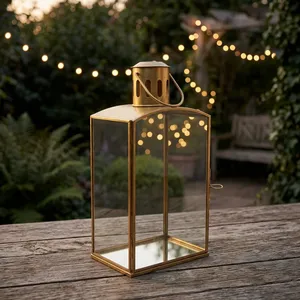 ARTISAN DESIGN <b>Brass</b> <b>Lantern</b> Handmade Decorative Home Decoration <b>Lantern</b> for Weddings Valentine's Day-Model L204 Irregular Shape - Product Image 1