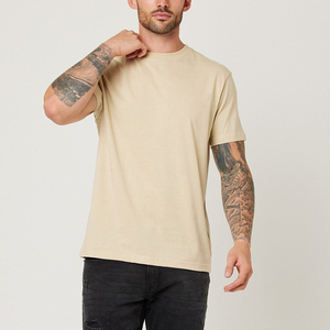 Camiseta de manga corta con cuello redondo y diseño liso bordado para hombre, en oferta, ropa casual de color para hombre, camiseta al por mayor para hombre - Product Image 5