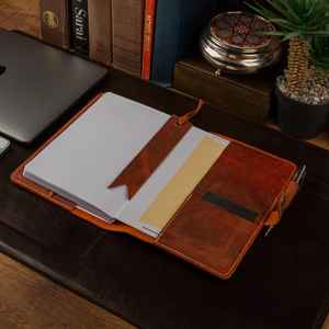 Étui pour carnet en cuir véritable, couverture de journal rechargeable, support d'écriture, agenda quotidien NBC-0093 - Product Image 2