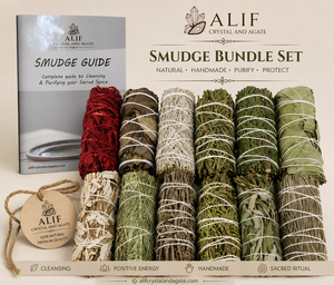 Natural White <b>Sage</b> Smudge Bundle Set Handmade Hand-Tied Aromatic Cleansing <b>Sticks</b> Meditation Yoga Home Ritual Spiritual Bohemian - Product Image 1