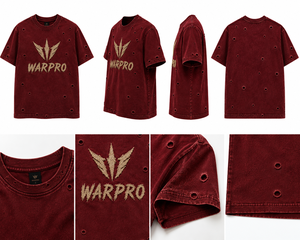 Camiseta de Algodón Bordada de Lujo con Efecto Desgastado – Estilo Urbano Oversize con Bordado Premium, Moda Urbana de Algodón Pesado - Product Image 6