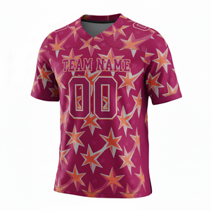 Camiseta de Práctica de Fútbol Americano Sublimada Personalizada, Manga Corta, Transpirable, Anti-UV, Opción de Talla Grande, 100% Personalizable en la Parte Delantera - Product Image 3
