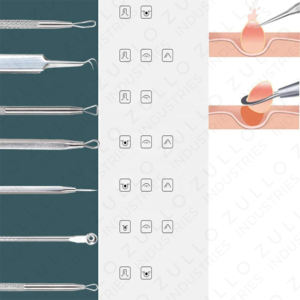 Juego de Instrumentos Quirúrgicos Duraderos para el Cuidado de la Piel, Personalización de Logotipo y Diseño, Herramientas de Acero Inoxidable para Eliminar Acné y Puntos Negros - Product Image 2
