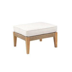 Sillón de Exterior con Asiento de Mimbre Acolchado, Sofá de Patio con Estructura de Madera, Sillón de Descanso para Jardín, Villa u Hotel - Product Image 5