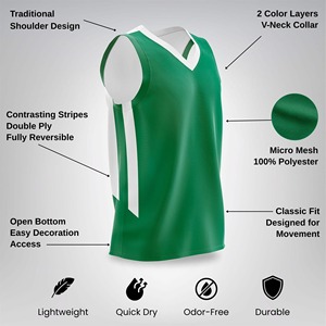 Maillot de basket personnalisé : Créez votre propre tenue de basket par sublimation pour jeunes, hommes et femmes – Ensemble uniforme de basket réversible - Product Image 6