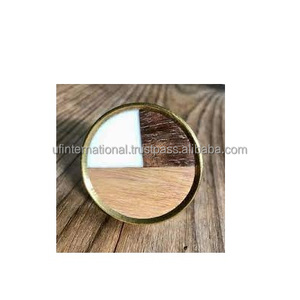 Poignée de porte d'armoire classique en bois et résine Boutons de meubles Artisanat naturel poli à la main Fabriqué en Inde - Product Image 3