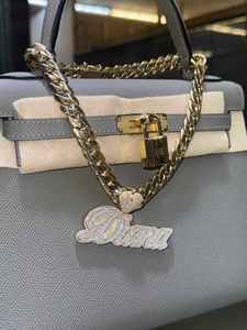 Pendentif personnalisé avec nom en argent sterling 925 et diamant moissanite pour homme, style hip-hop unisexe, pendentifs et breloques - Product Image 5