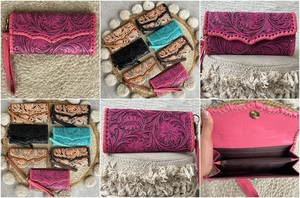 Portefeuille long pour femme, nouvelle collection, multifonction, grande capacité, en cuir artisanal, porte-cartes, pochette à main - Product Image 3