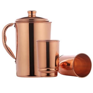 Trio de Pichets en Cuivre Artisanat Rustique de Luxe pour Cuisine ou Présentation sur Table – Ensemble de Carafes à Boissons Personnalisables et Faits Main - Product Image 6