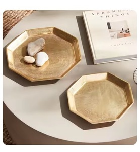 Metal <b>Serving</b> <b>Tray</b> Custom <b>Gold</b> Metal Hotel Table Decorative Rectangular Premium <b>Serving</b> <b>Trays</b> for Table Settings - Product Image 5