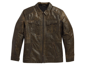 Veste en cuir véritable Flex Head pour homme, veste de moto, veste de motard - Product Image 1