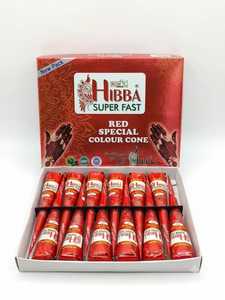 Hibba Luxury Super Fast <b>Red</b> Special Colour Cone Instant Liquid Mehndi Long Lasting Bridal Henna Temporary Body Art Customized - Product Image 3