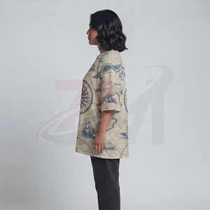 Camiseta Premium Extra Grande para Mujer, Sublimación Completa, Secado Rápido, Ligera, Ropa de Moda, Fabricación Personalizada - Product Image 2