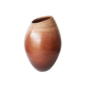 Vietnamese Handmade Spun <b>Bamboo</b> <b>Table</b> Vase for Flowers Midcentury Modern Flower Vase Wholesale Price Low MOQ - Product Image 2