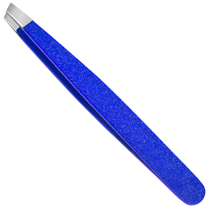 Pince à épiler professionnelle pour sourcils à faible MOQ, pointe biseautée de précision en acier inoxydable, outil d'épilation des poils des sourcils, logo personnalisé - Product Image 1