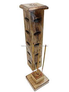 Porte-encens bâton gris en bois naturel fait à la main nouveau porte-encens décoration de la maison de Falak World Export - Product Image 4