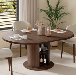 Mesa de Comedor Redonda Marrón Industrial Más Vendida en Europa, Muebles Industriales, Muebles para Comedor, Mesa de Madera 2026 - Product Image 2