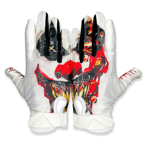 Guantes de Fútbol Americano 7v7 Silicon Joker Clown para Receptor, Alta Calidad, Personalizados, Antideslizantes, con Cierre de Gancho y Bucle en los Dedos - Product Image 2
