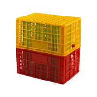 Caisse empilable en plastique maillé de qualité alimentaire, panier de manutention résistant au froid pour le stockage et le transport en chaîne du froid