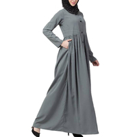 Vente en gros – Nouvelle collection – Robe de prière Abaya modeste à manches longues pour femmes adultes, avec volants, coupe droite – Grande vente