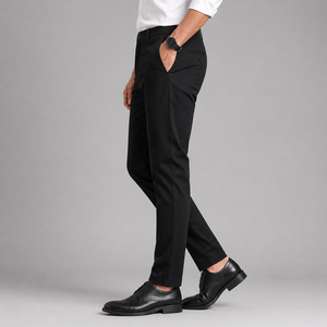 Pantalon slim fit pour homme, tissu extensible de qualité supérieure, léger, respirant, décontracté, élégant, confortable. - Product Image 4
