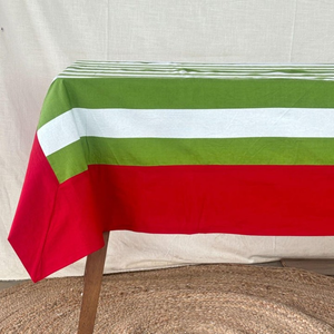Striped Rectangular <b>Tablecloth</b> Green & White Dining Table Cover for Home Decor Wedding <b>Tablecloth</b> Striped Cotton <b>Tablecloth</b> - Product Image 4