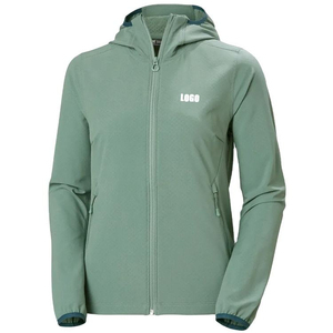 เสื้อแจ็คเก็ตเดินป่ากันน้ำกันลมสำหรับผู้หญิงคุณภาพสูงแบบ OEM สั่งทำพิเศษ ซิปเต็มตัว อุ่นสบาย เหมาะสำหรับออกกำลังกาย มีฮู้ด ผ้าแคนวาส สำหรับใส่กลางแจ้ง - Product Image 1