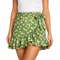 Jupes cargo décontractées en coton respirant à taille naturelle pour femmes, couleur unie, mini-robes, tenue d'été – Vente directe usine, faible MOQ
