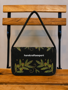 Bolso de Moda con Cuentas Geométricas Artesanales, Bolso de Hombro Bohemio para Mujer |   Bolso Bordado a Mano |   Diseño de Logotipo Personalizado |   Artesanías - Product Image 5