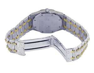 BOJ A.P. Reloj de pulsera para hombre con esfera negra, dos tonos de oro, movimiento japonés, diamantes VVS y moissanita, reloj de lujo a bajo precio. - Product Image 5