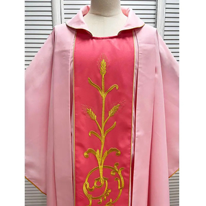 Nuevo Diseño, Venta Caliente, Chasuble Bordada en Poliéster Mate con Diseño Personalizado, Color Rosa 2026 - Product Image 3