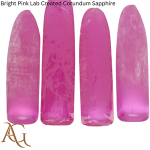 Boules de saphir corindon rose vif synthétiques créées en laboratoire, fusion flamme simulée, 100 grammes - Product Image 4