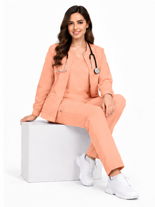 Blouse de laboratoire professionnelle ivoire pour chirurgien, unisexe, respirante, en coton et polyester, uniforme clinique à manches longues, uniforme médical, vente en gros - Product Image 6