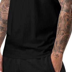 Men’s Black and White Premium Jersey T Shirt Short Sleeve Athletic Workout Tee Breathable Running Fitness Casual Sportswear Gym - Product Image 3